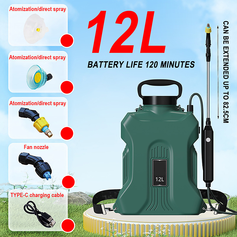 Gardening Tools High Quality - เครื่องพ่นไฟฟ้าคุณภาพสูง 12 ลิตร แบตเตอรี่ 2500mAh เครื่องพ่นแรงดันสูงแบบพกพา