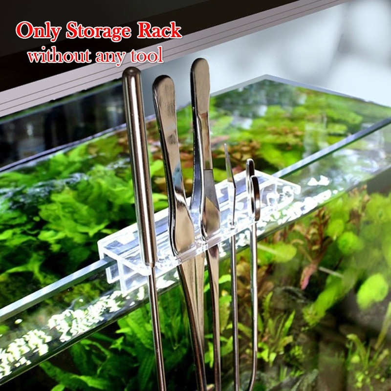 Aquaponics Fish Tank - ชั้นเก็บเครื่องมือตู้ปลาใหม่1ชิ้นที่ยึดอะคริลิกสำหรับแหนบมีดโกนที่ยึดเครื่องมือทำความสะอาดตู้ปลาน้ำหญ้า