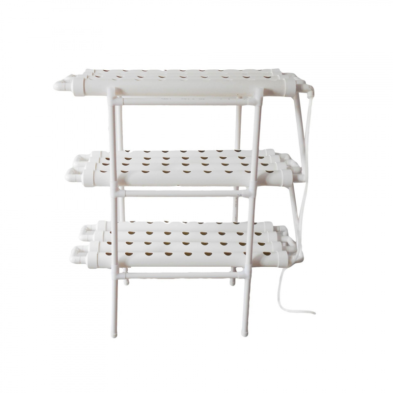 Hydroponic System - ระบบปลูกพืชไฮโดรโปนิกส์แบบ 3 ชั้น ด้วยท่อพีวีซี สำหรับปลูกผักและสมุนไพรบนระเบียงบ้าน แบบไร้ดิน