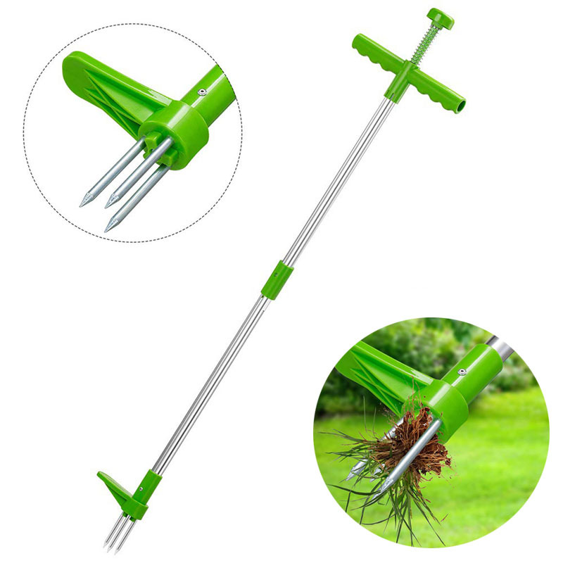Gardening Tools Long Handle - แบบพกพายาวกําจัดวัชพืชแบบพกพาสวนสนามหญ้า Weeder ลานกลางแจ้งหญ้าราก PULLER เครื่องมือ Garden