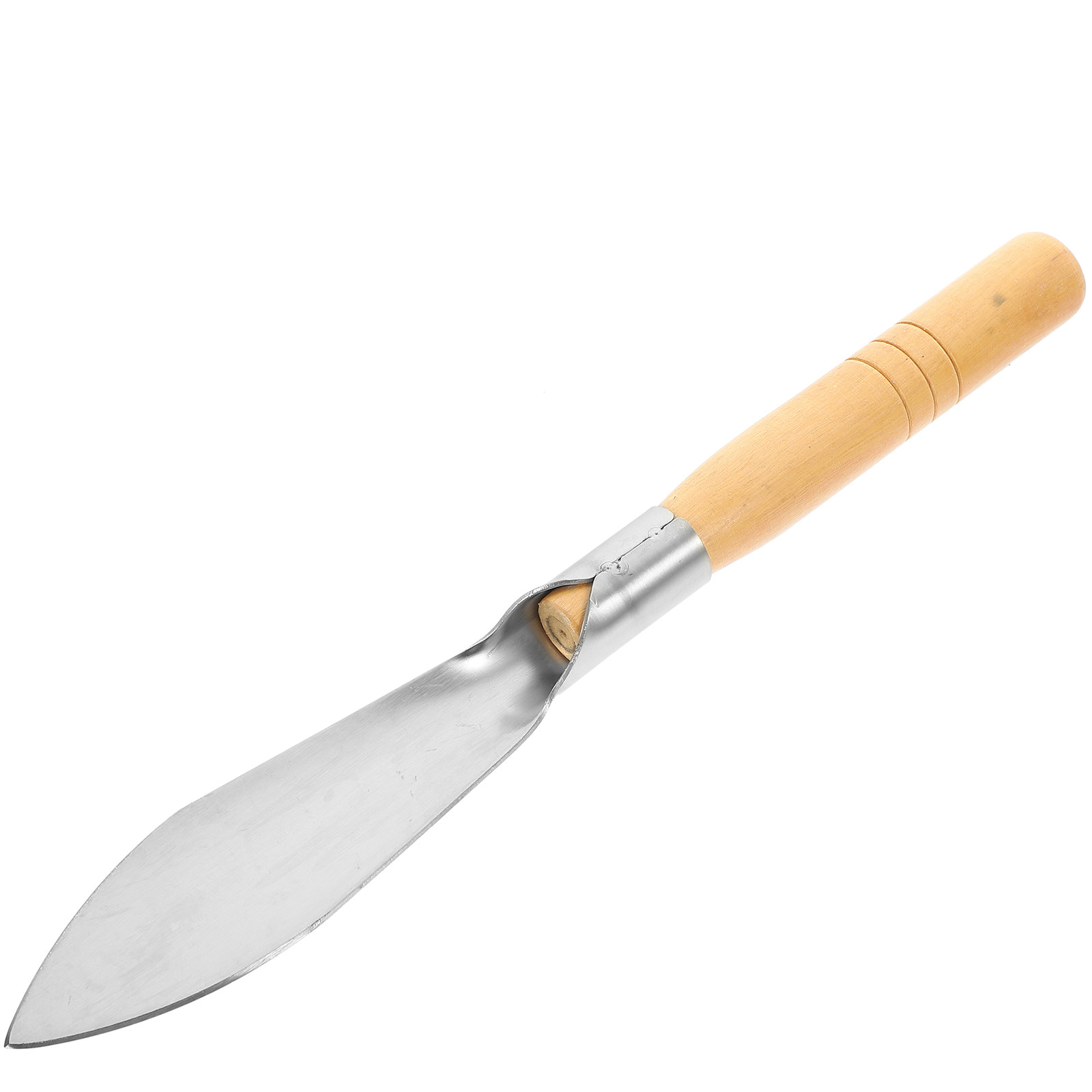 Gardening Tools Trowel - พลั่วทำสวนสแตนเลสพร้อมด้ามจับไม้ที่ออกแบบตามหลักสรีรศาสตร์ สำหรับขุดดิน กำจัดวัชพืช รากไม้ และปลูกต้นไม้