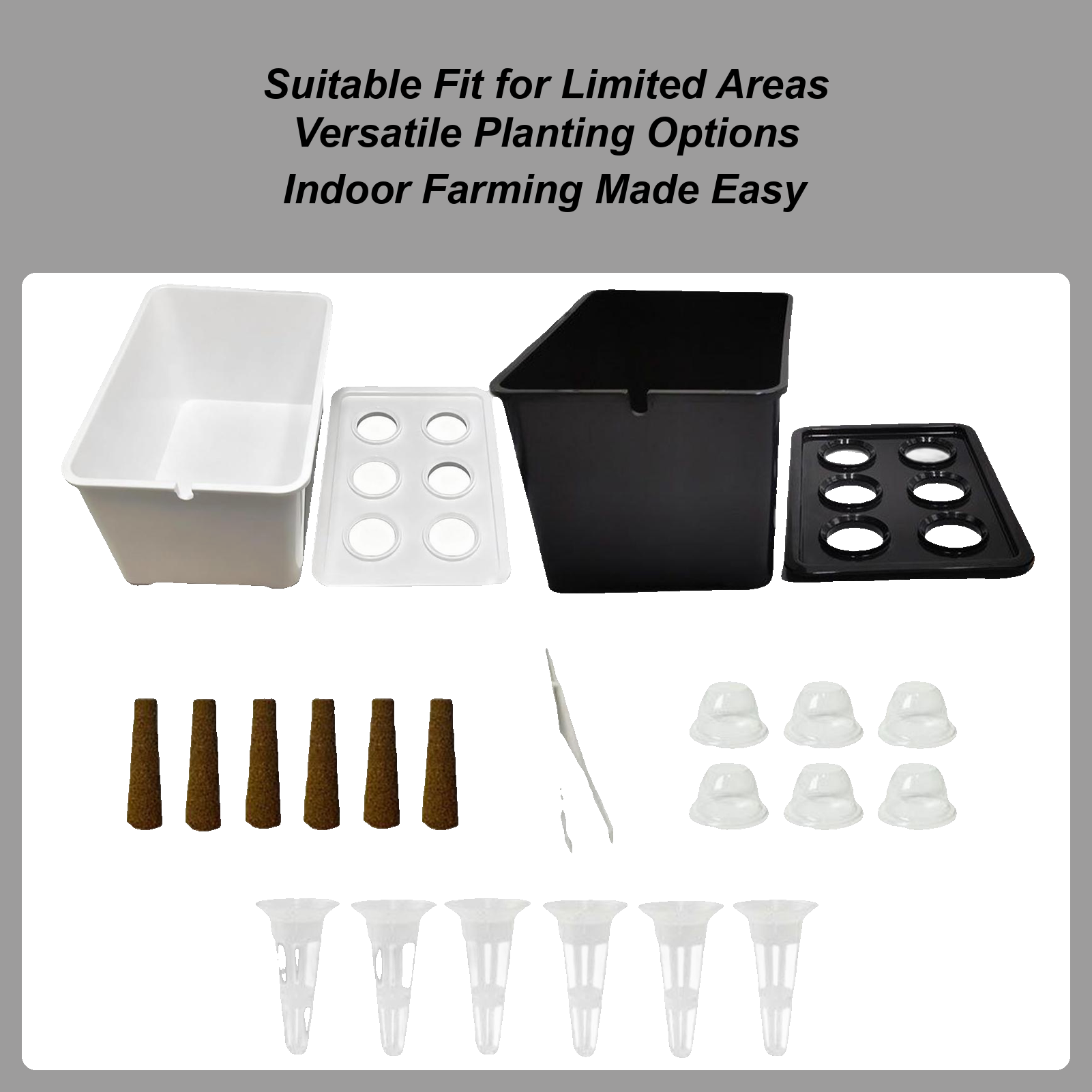 Hydroponic System - ชุดปลูกพืชไฮโดรโปนิกส์สำหรับผู้เริ่มต้น อุปกรณ์ปลูกพืชไฮโดรโปนิกส์ในบ้าน ระบบเพาะต้นกล้าสำหรับผักกาดหอม ดอกไม้ ระเบียง แปลงปลูกในโรงแรม