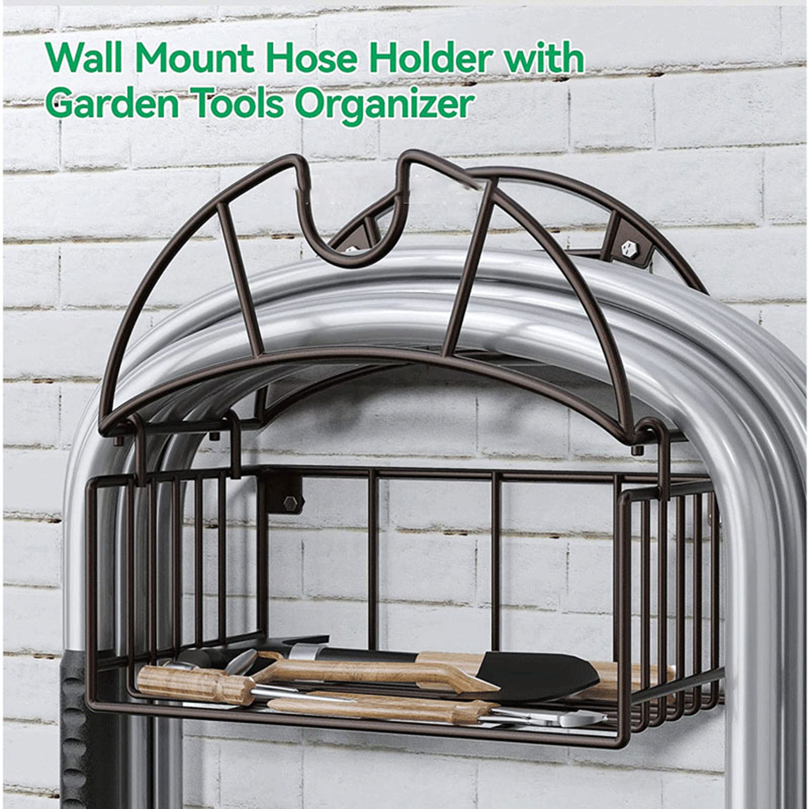 Gardening Tools Organizer - Wall Mount Garden ผู้ถือท่อเครื่องมือ Organizer Bracket