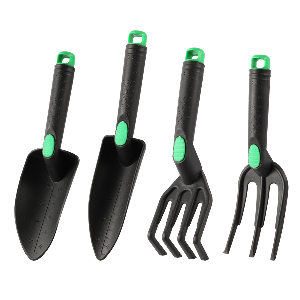 Gardening Tools Trowel - ชุดเครื่องมือพลั่วสวน 4 ชิ้น คลายดิน ปลายคราด พลั่วกลม