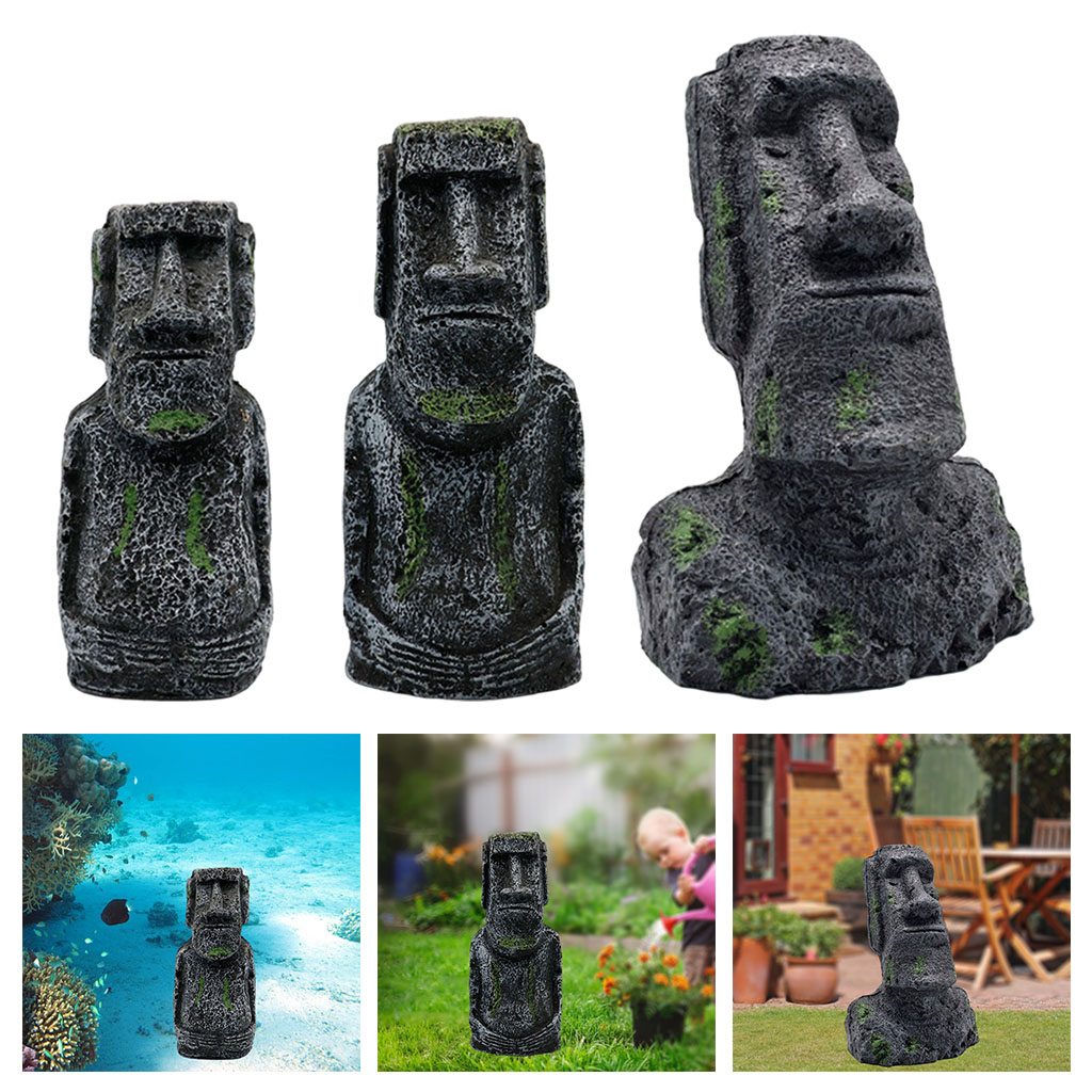 Aquarium Moai รูปปั้นเกาะอีสเต - Aquaponics Fish Tank บทวิจารณ์และราคา