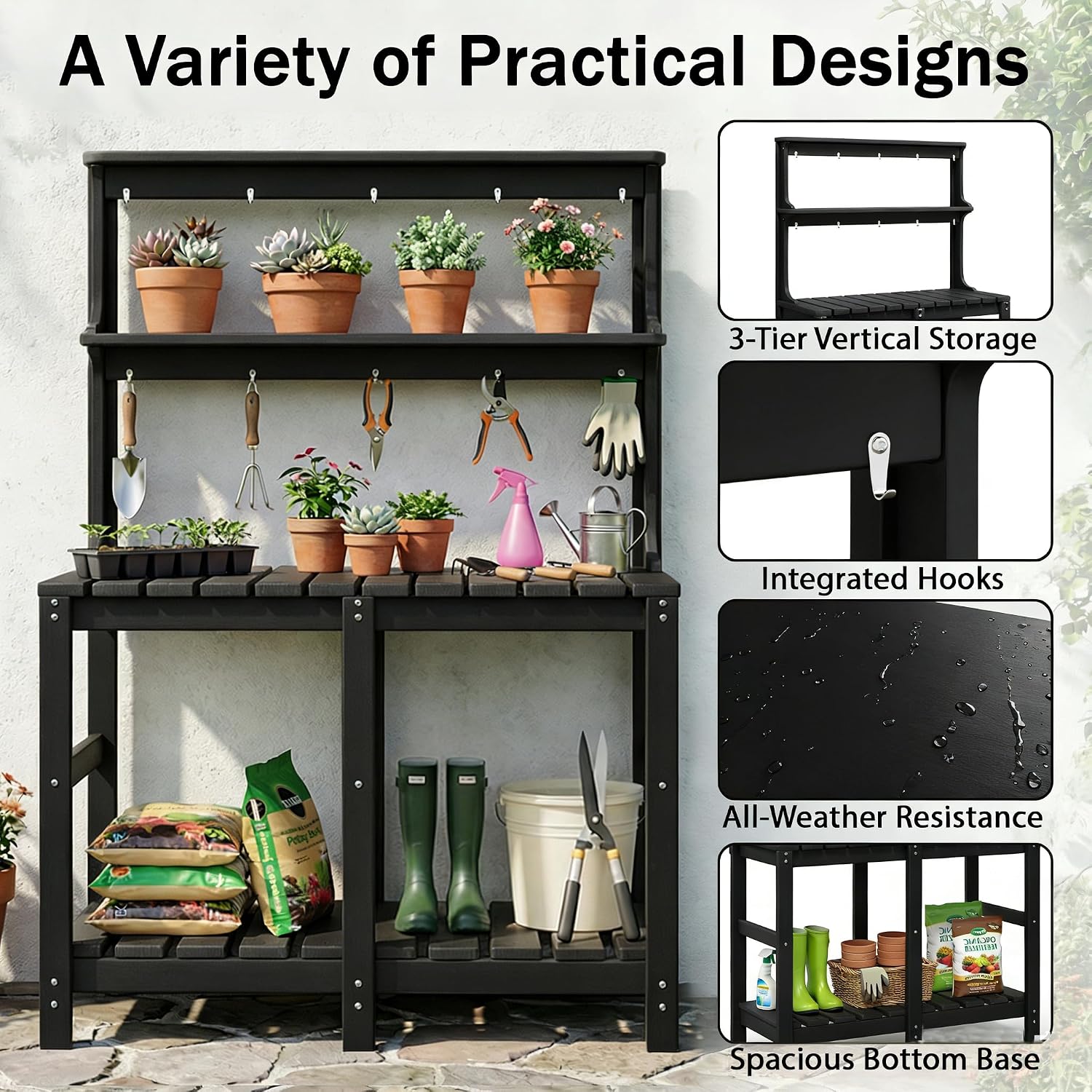 โต๊ะปลูกต้นไม้ HDPE ทนทานทุกสภ - Gardening Tools Toolstation บทวิจารณ์และราคา