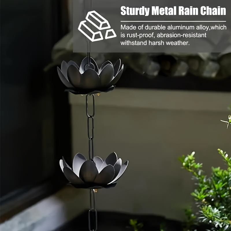 โซ่รับน้ำฝนรูปดอกบัวสำหรับต่อท - Gardening Tools Basic บทวิจารณ์และราคา