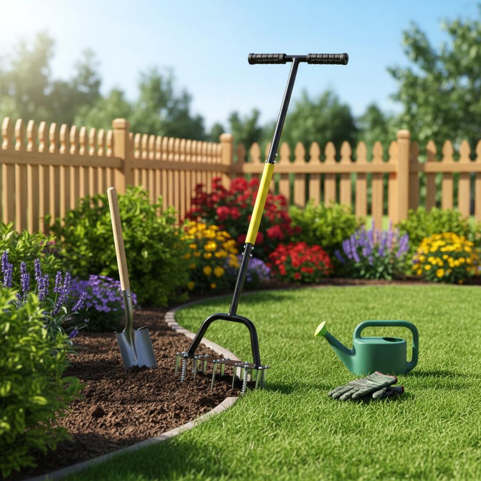 เครื่องตัดขอบสนามหญ้าแบบครึ่งว - Gardening Tools Long Handle บทวิจารณ์และราคา