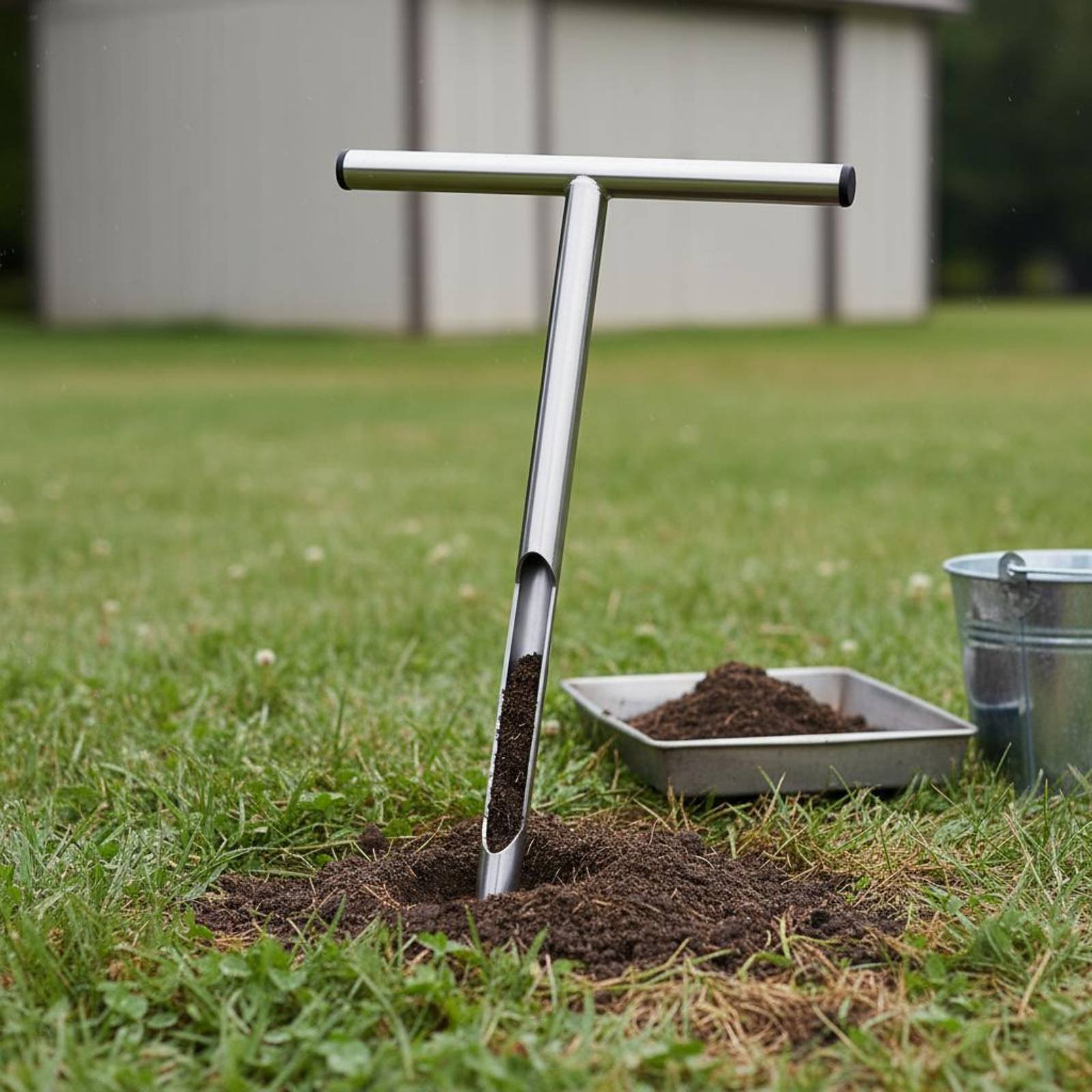 เครื่องเก็บตัวอย่างดินสแตนเลส  - Gardening Tools Long Handle บทวิจารณ์และราคา