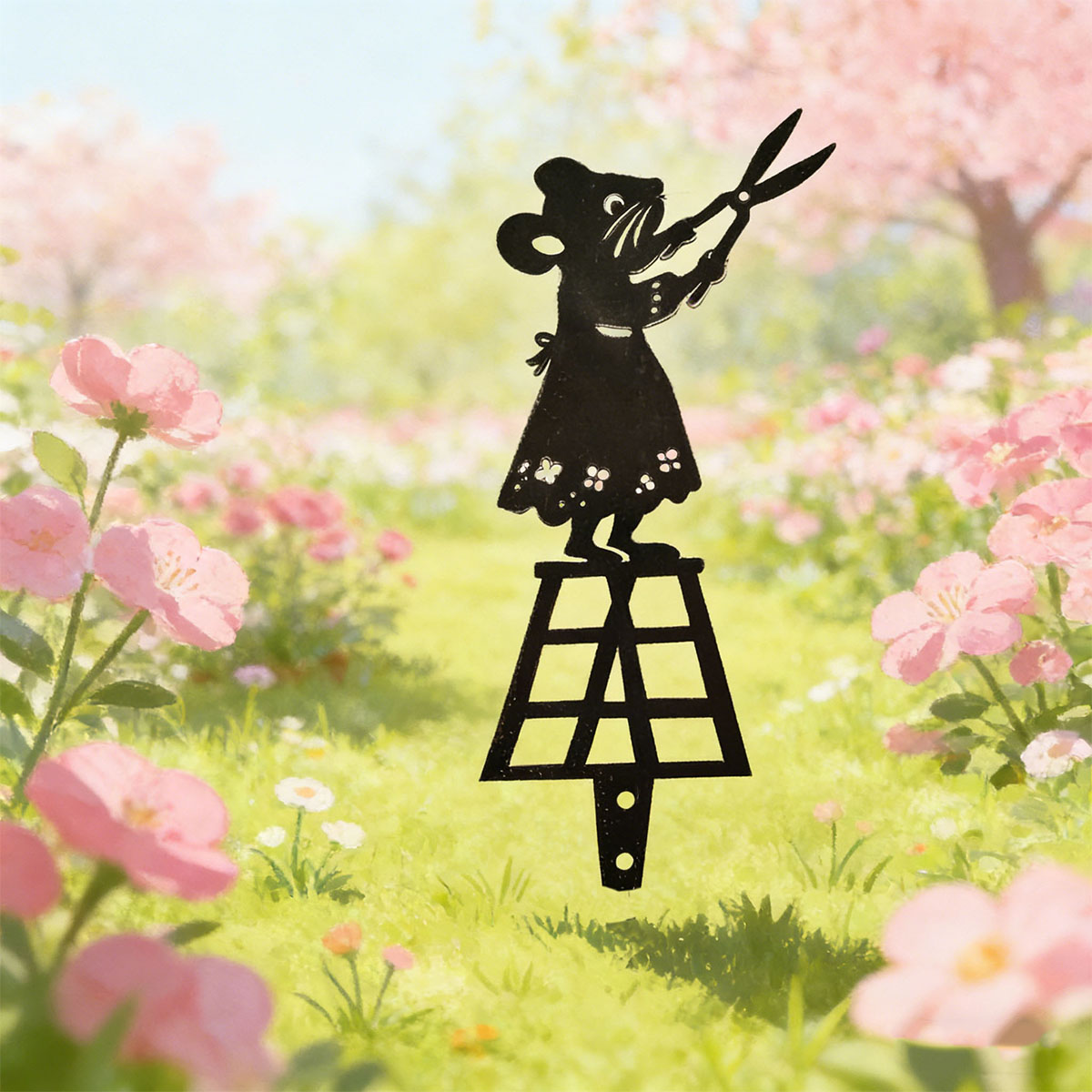 เสาโลหะลายเส้นสีดำสำหรับตกแต่ง - Gardening Tools Basic บทวิจารณ์และราคา