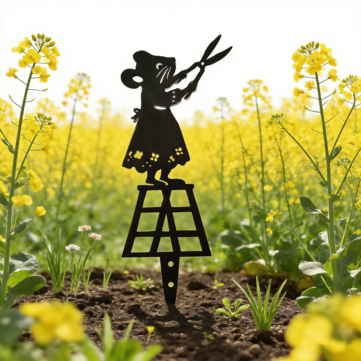 เสาโลหะลายเส้นสีดำสำหรับตกแต่ง - Gardening Tools Basic บทวิจารณ์และราคา