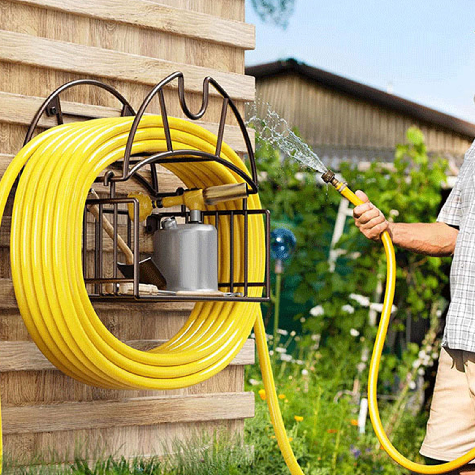 Wall Mount Garden ผู้ถือท่อเคร - Gardening Tools Organizer บทวิจารณ์และราคา